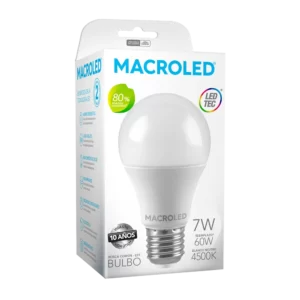 BULBO A55 MACROLED 7W E27 AC220-240V NEUTRO 4500K